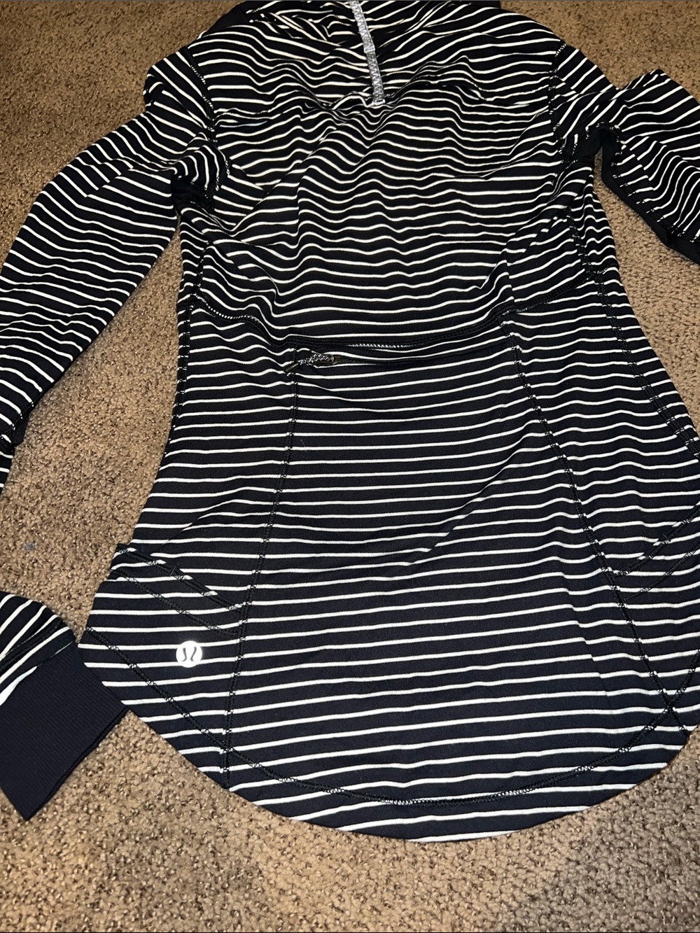 Lululemon Runner Parallel Stripe Black/White Black 4
